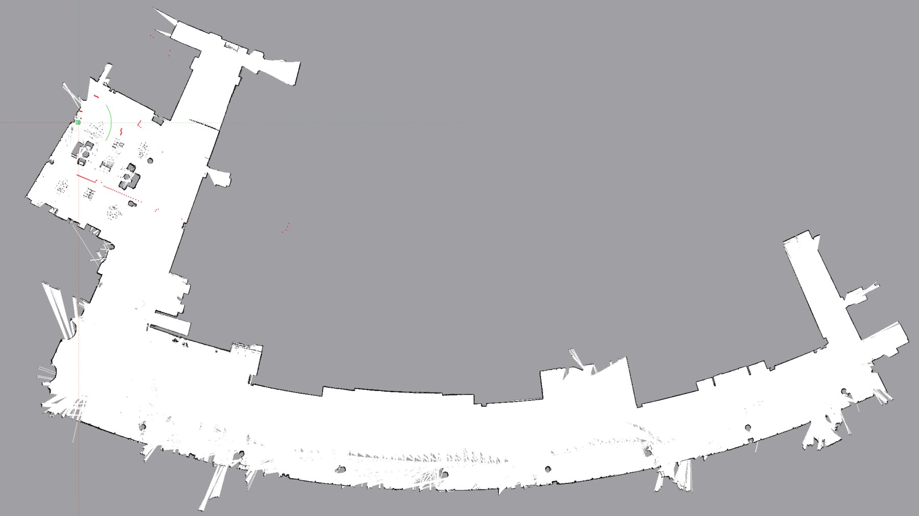 SLAM map of the operational area of the Palacio de Congresos